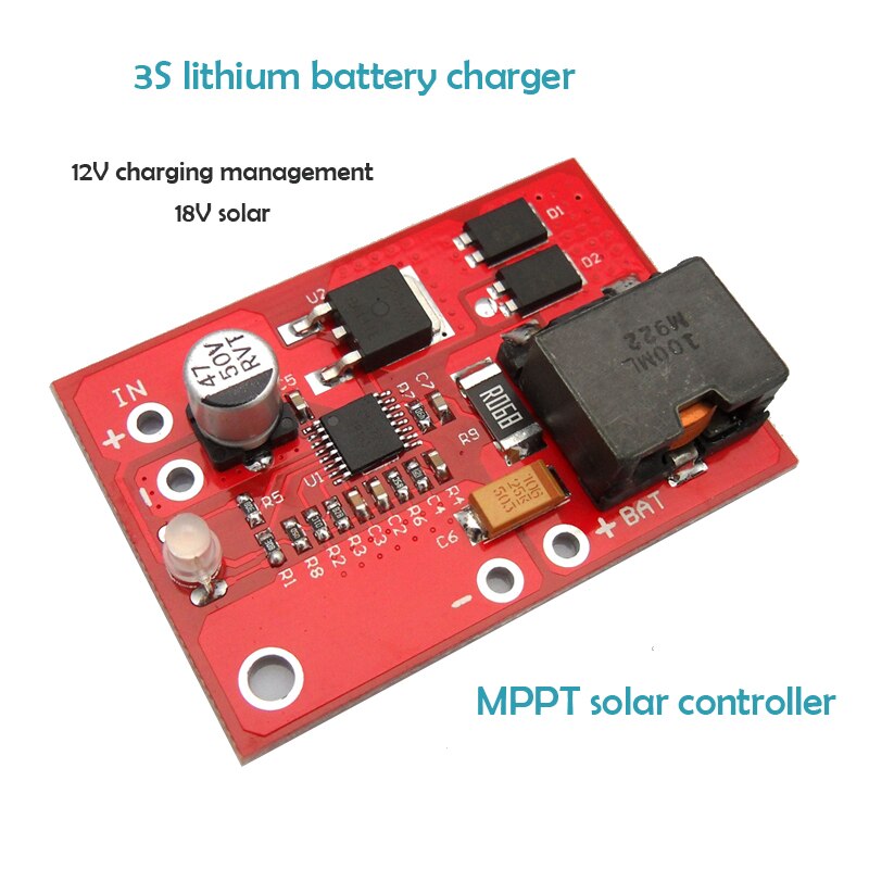 3S Lithium Battery Charger 12V Charging Management 18V Solar MPPT Solar Controller