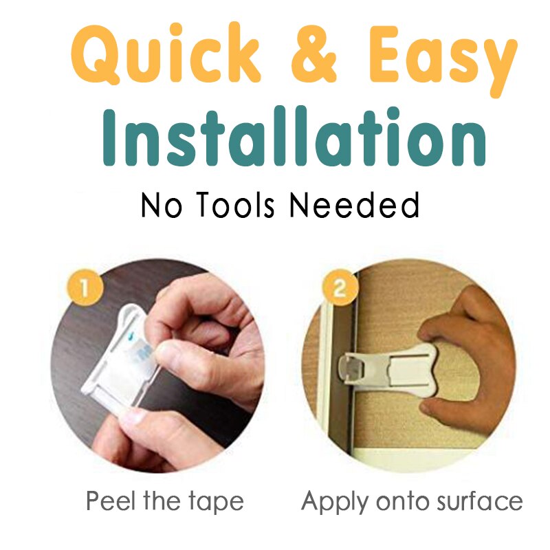 2Pcs Baby Beschermende Lock Anti-Snuifje Open Deur Bescherming Veiligheidsslot Kind Ladeblokkering Multifunctionele Bandjes