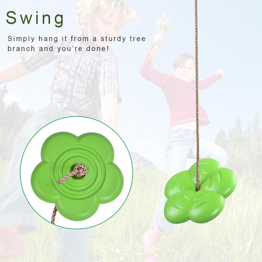 Balançoire de corde d'escalade avec noeud et ensemble de siège d'oscillation de disque, échelle de corde pour la balançoire extérieure de terrain de jeu d'arrière-cour d'arbre d'enfants, siège de tyrolienne