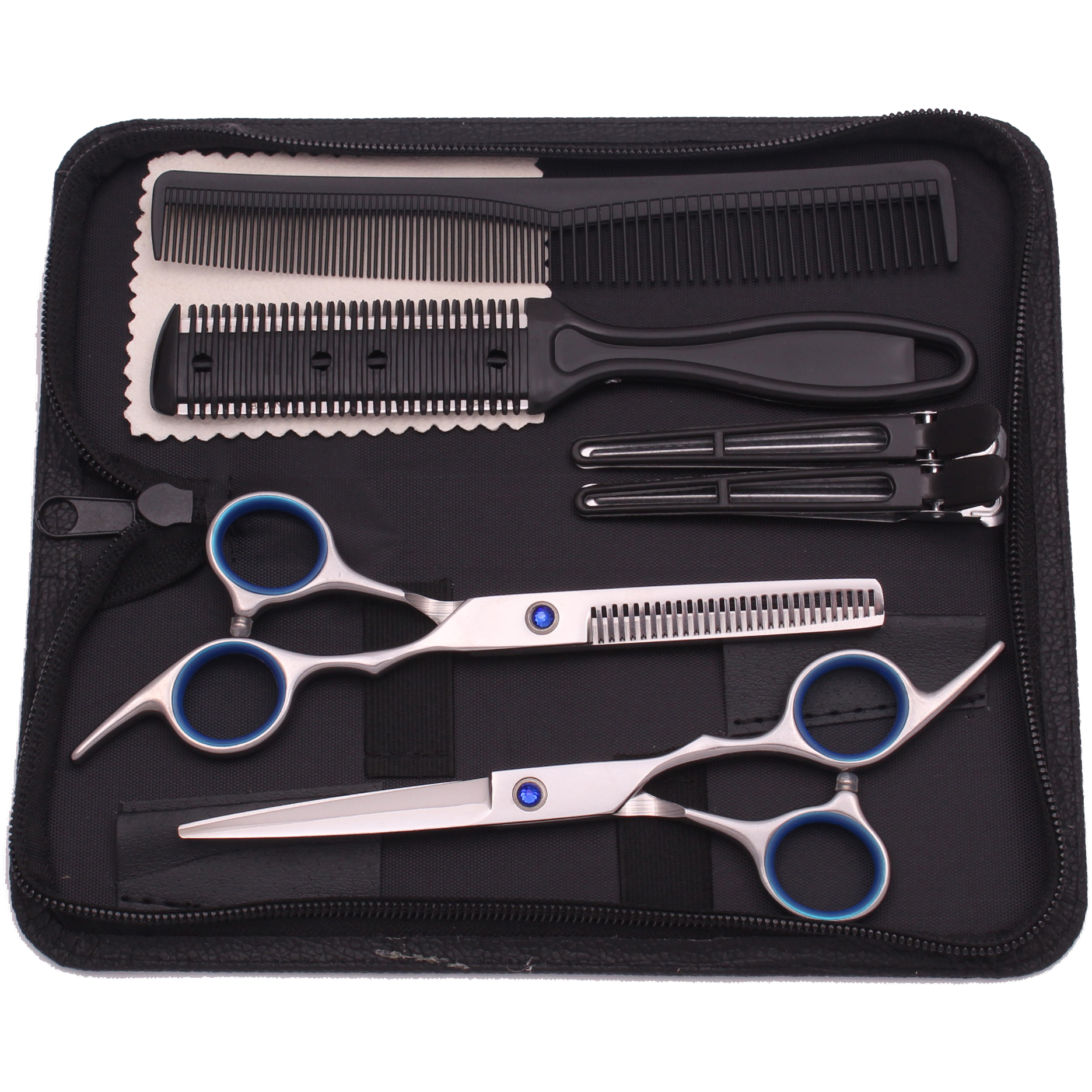 6.0 ''Professionele Haar Schaar Knippen Schaar Dunner Kappers Kapsel Scheermessen Kam Set Salon Kapper & Thuis