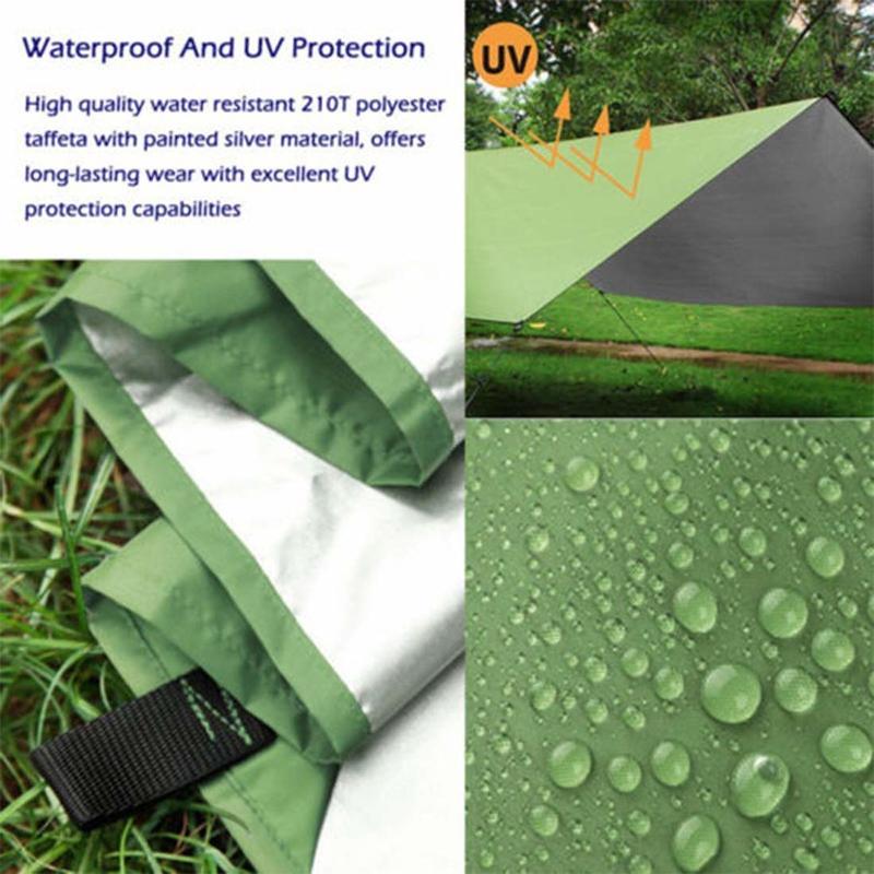 Lona para hamaca de acampada, impermeable, a prueba de viento, refugio ligero de lluvia Lona de tienda perfecta para mochileros, senderismo y viajes