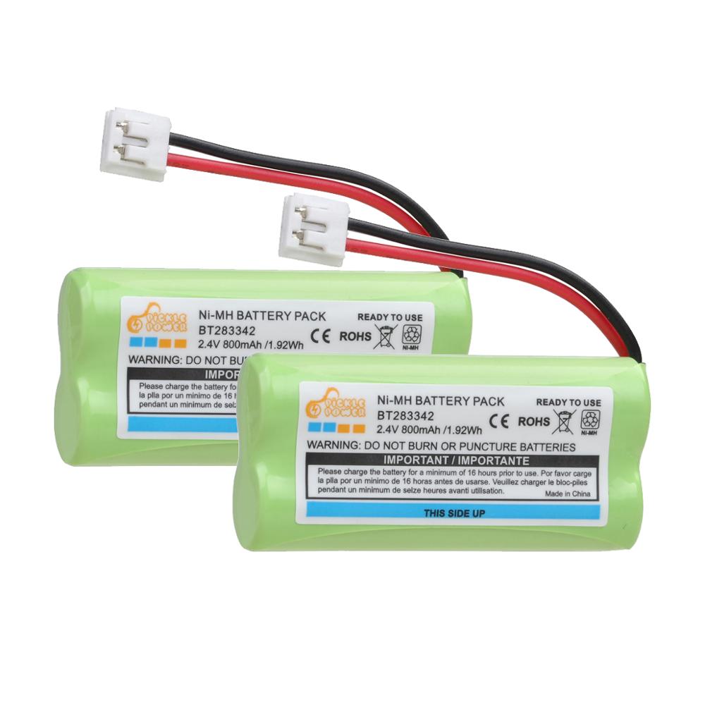 4pcs 2.4V 800mAh BT284342 Ni-MH Rechargeable Cordless Phone Battery (PK-0106) for Vtech BT18433 BT28433 BT184342 BT-1011 CS6209.