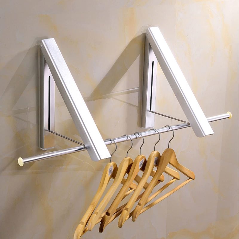 Clothes Drying Rack Wall Mounted Drying rack for Drying Clothes Aluminum Foldable Space Saving Clothes Hanger