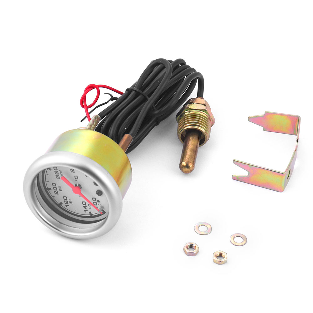 2 "52 MM mechanische 12 V watertemperatuurmeter 38-121 ℃ /100-250 ℉ Watertemperatuurmeter Autometer met sensor NPT 1/2-14