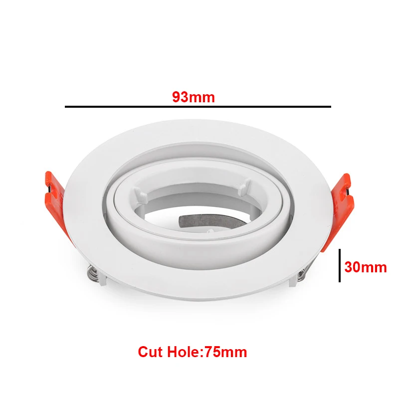 Soportes de lámpara de aluminio redondos de , luz de techo LED GU10, foco LED MR16, accesorios de luz descendente, accesorio de marco
