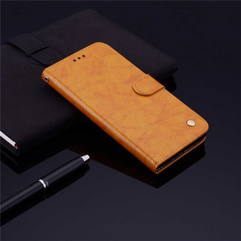 Huawei P Smart Case Magnetische Leather Wallet Flip Card Hold Phone Case Voor Huawei P Smart POT-LX1 POT-LX3 cover Coque: Orange