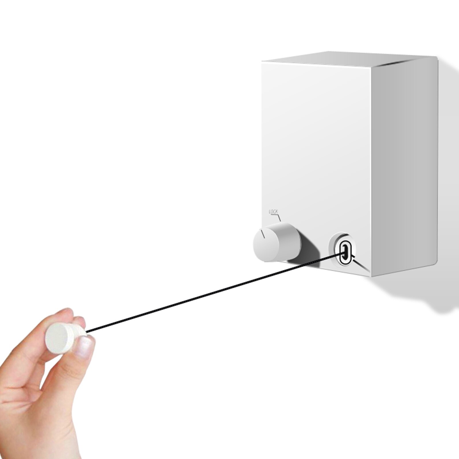 Retractable Clothesline Clothes Drying Tools Stainless Steel Wire Punch-free for Balcony Invisible Clothes Line