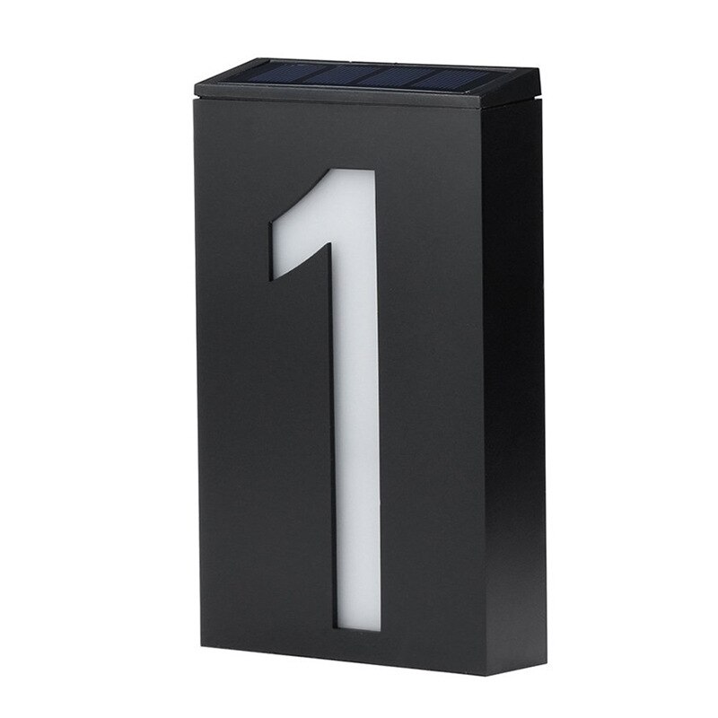 Lampe de porte murale solaire | Étanche, numéro maison, Plaque d'adresse pour porte d'hôtel, boîte aux lettres, Plaque numérique, lampe de porte murale: 1