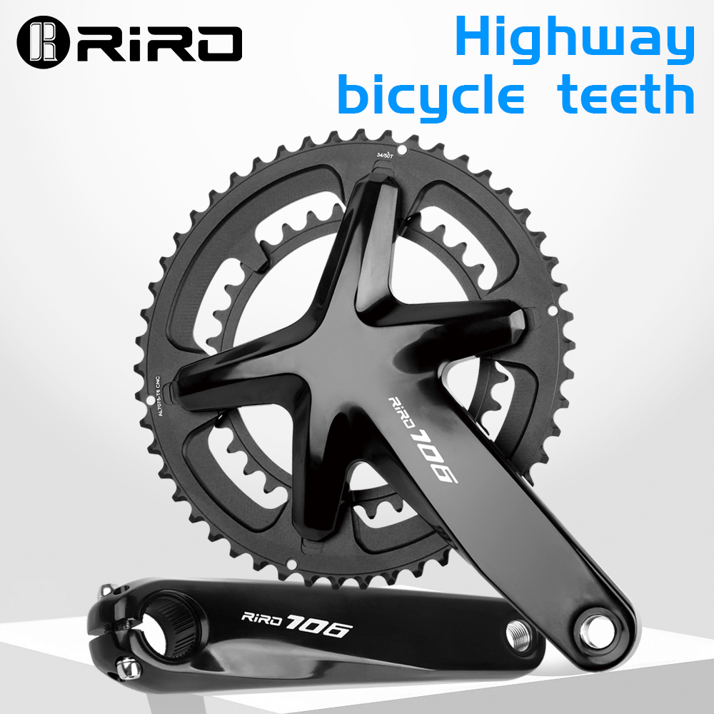RIRO 706 vélo de route pédalier intégré 170mm 110BCD 53-39T/50-34T Double plateaux pignons creux route vélo chaîne