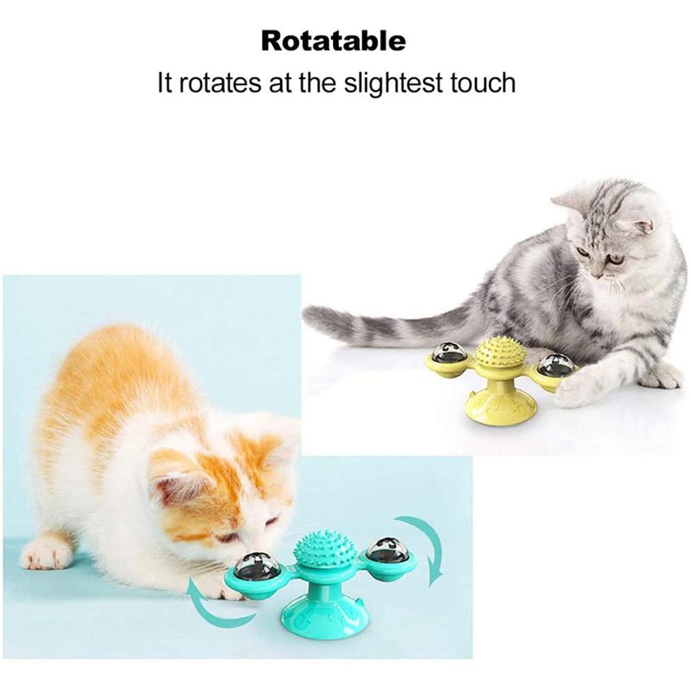 Katte vindmølle legetøj hvirvlende kattespil pladespiller kat legetøj drilleri interaktivt legetøj massage kløende kildre kæledyr legetøj kæledyrsforsyning