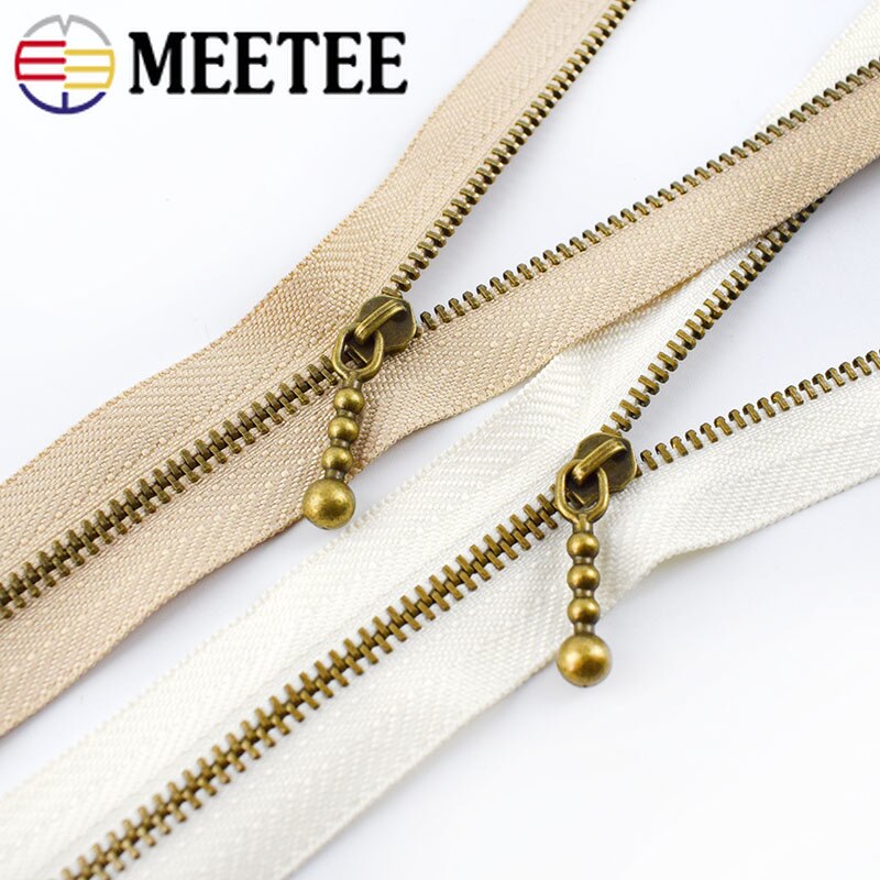 2Yards Eco-friendly 3# Metal Zipper For Sewing DIY Zipper Repair Clothes Zippers Sports Coat Bag Garment Clothes Accessories
