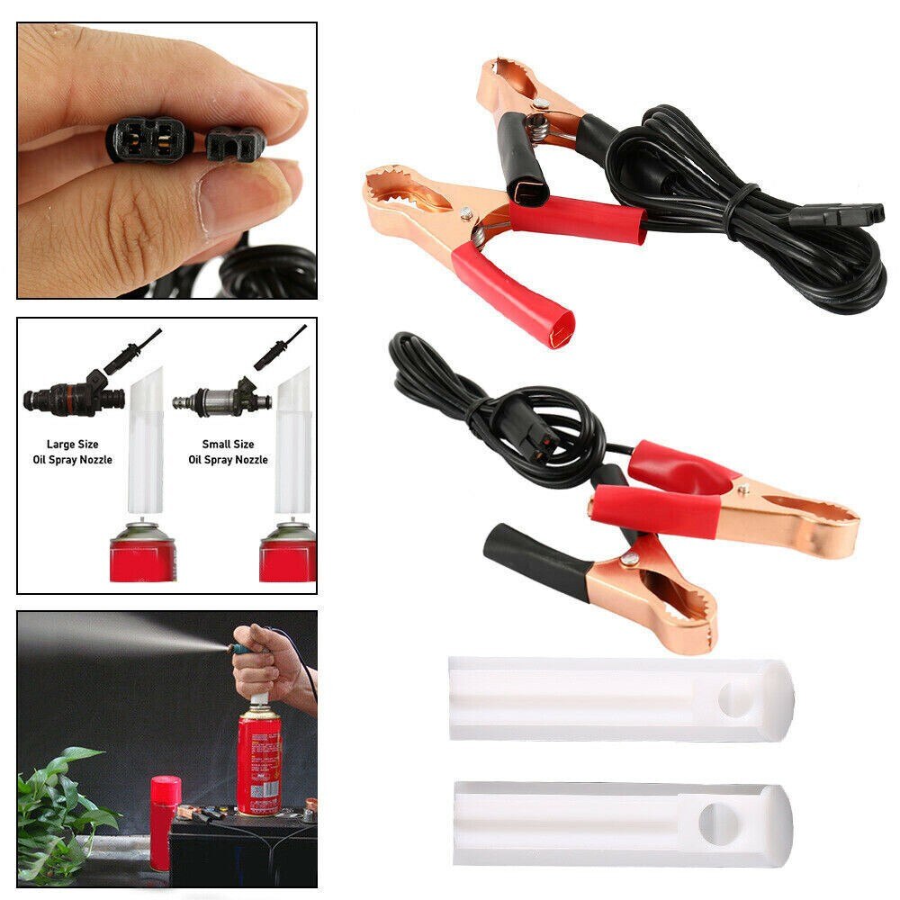 Car Universal Vehicles Fuel Injector Tester 4 Pluse Modes Fuel Injector Flush Cleaner Adapter Cleaning Tool Kit Tool Car Washer