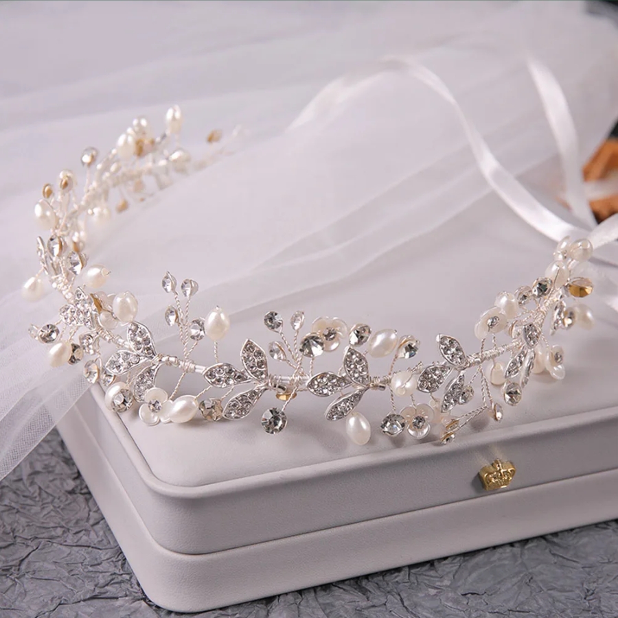 Diademas de cristal transparente de lujo para mujer, enredadera para el cabello nupcial, accesorios de joyas para el cabello de boda, tocado de novia, coronas,: Color amarillo claro