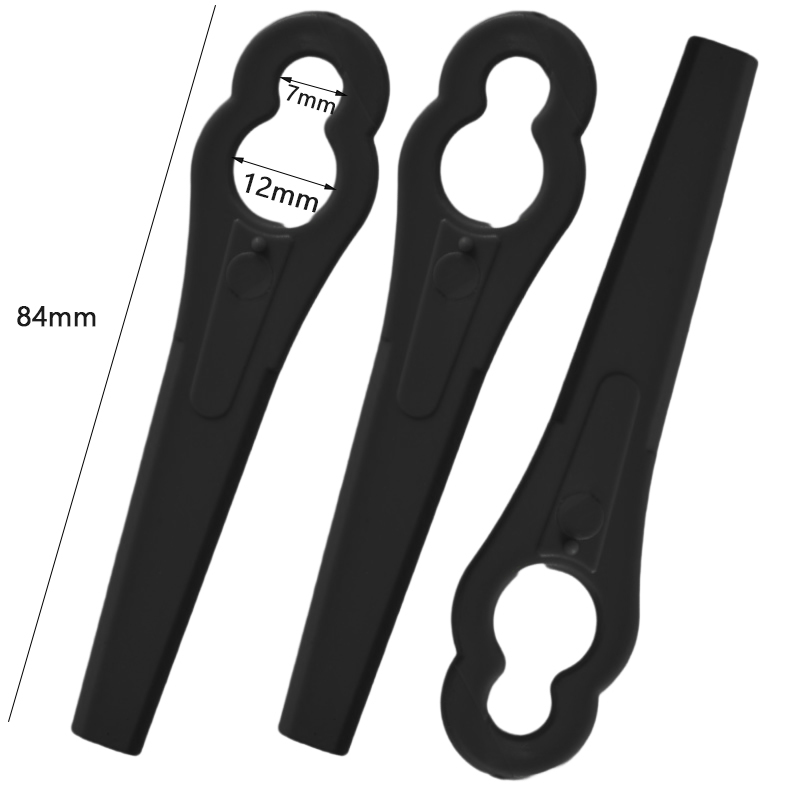 Cuchillas de repuesto de plástico rojo para cortacésped, accesorios de herramientas eléctricas de jardín, 83MM, para Parkside PRTA 20-LiA1 LIDL IAN 311046, 50 piezas: Naranja