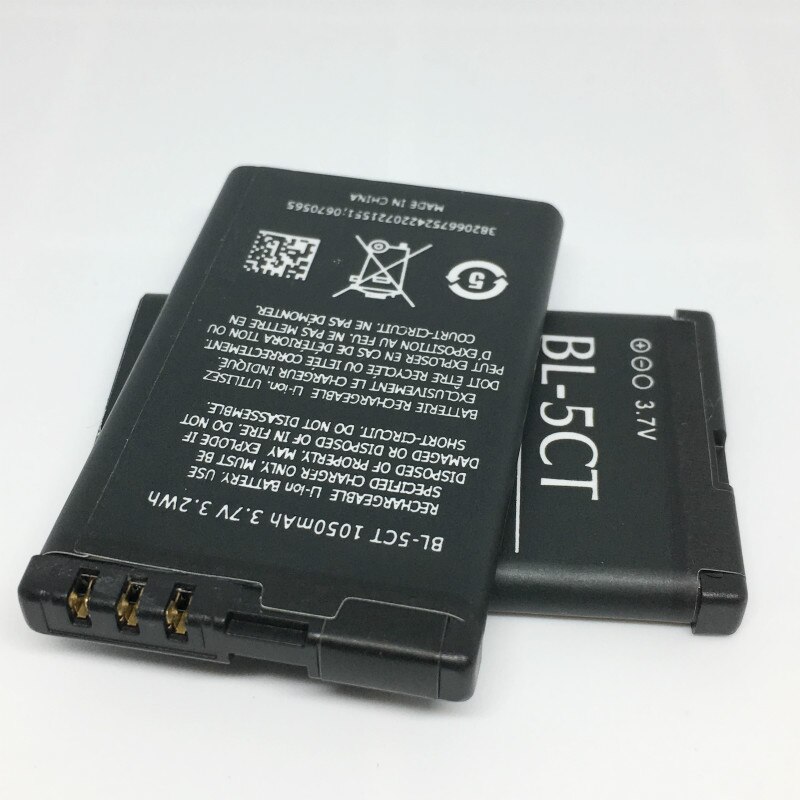 Hoge Qualtiy 1050Mah Bl 5CT BL-5CT Batterij Voor Nokia 3720C 5220XM 6303C 6303i 6730C C3-01 C5-00 C6-01 C5-02 Batterij BL5CT