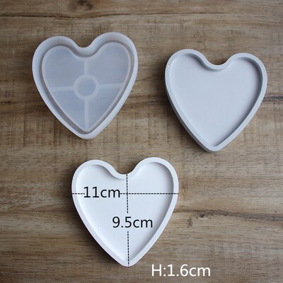 Hexagon Coaster Concrete Tray Silicone Mold Round Square Candlestick Plaster Base Tray Mould Cement Flowerpot Pedestal Molds: E