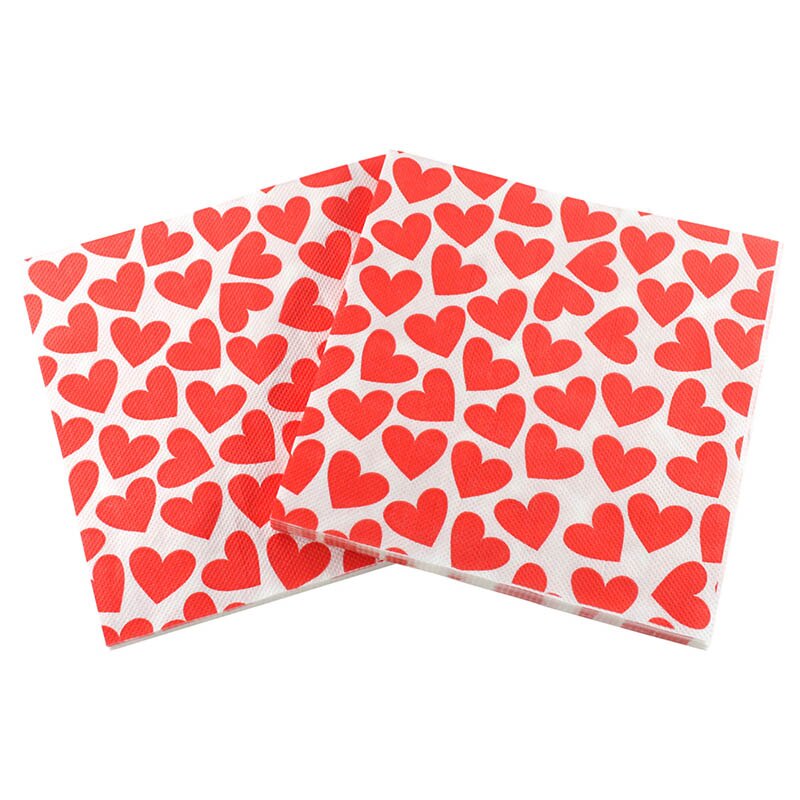 Liefde Hart Tafel Papieren Servet Voor Valentijnsdag Сервировочная Салфетка I Love U Tissue Handdoek Verjaardagsfeestje Bruiloft Decoratie: J