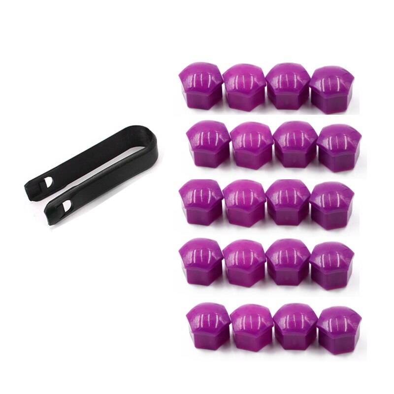 20-Pack Black 19mm Smooth Wheel Nut Bolt Covers Caps – Universal Fit For Cars