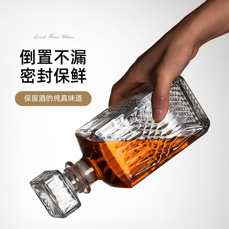 Glass Wine Bottle Fire Extinguisher Bottles Sealed Whiskey Wine Bottle Household One-Catty-Package Imported Wine Bottle