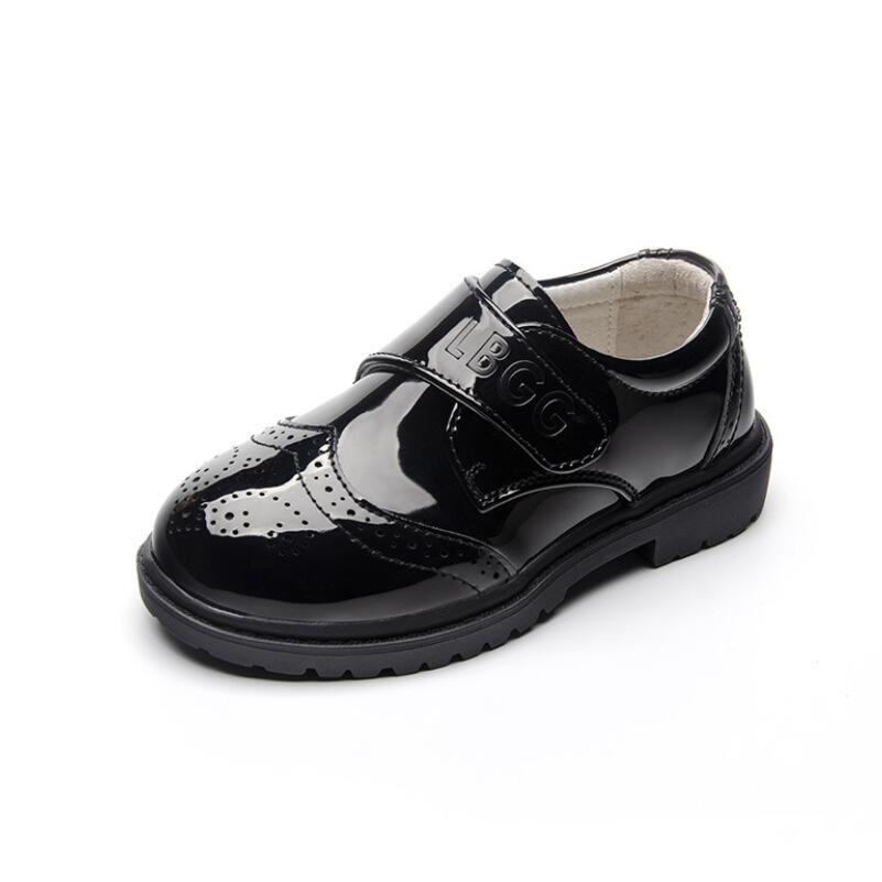 Nowe dziecięce buty skórzane buty ślubne buty dla chłopców dziewczęce marki dziecięce czarne buty wyczynowe delikatne formalne trampki na koturnie