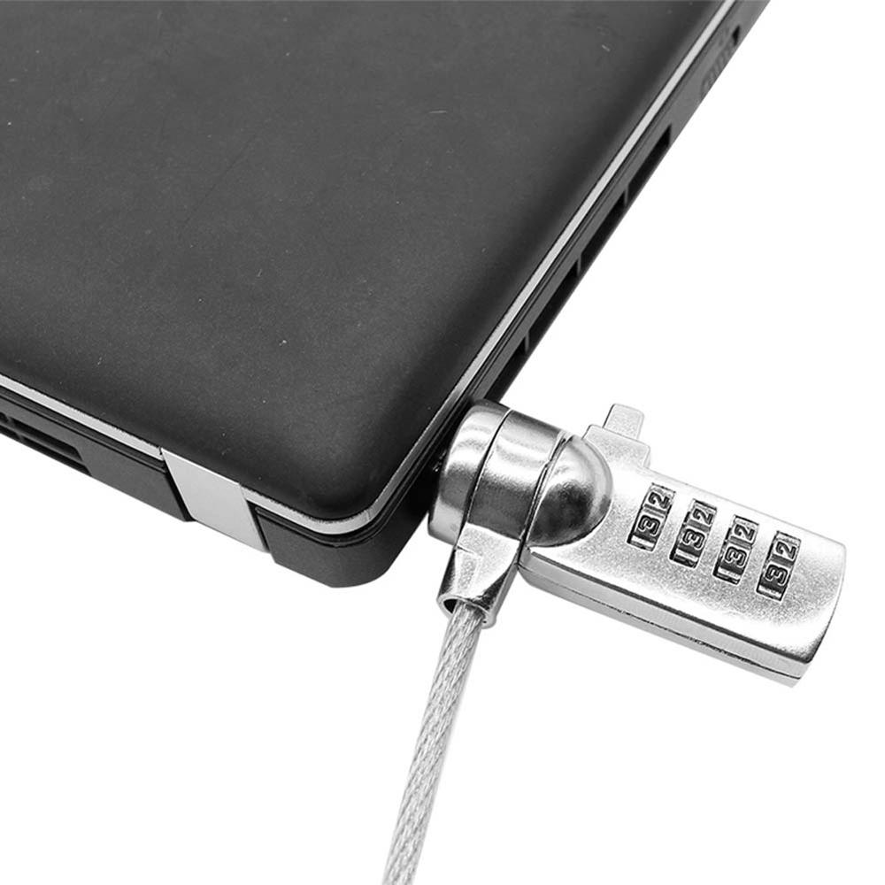 1 Pc/Pack 1.2-Meter Alloy Steel Security Anti-Theft 4-Digit-Password Trick Lock for Computer Laptop & Notebook