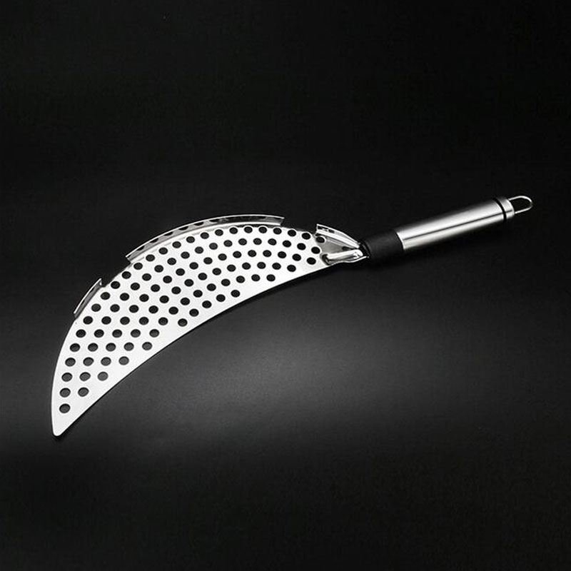 Roestvrij Staal Plantaardige Afdruiprek Halve Cirkel Pot Pan Zeef Vergiet Pasta Voedsel Filter keuken Koken Gadget Met Handvat