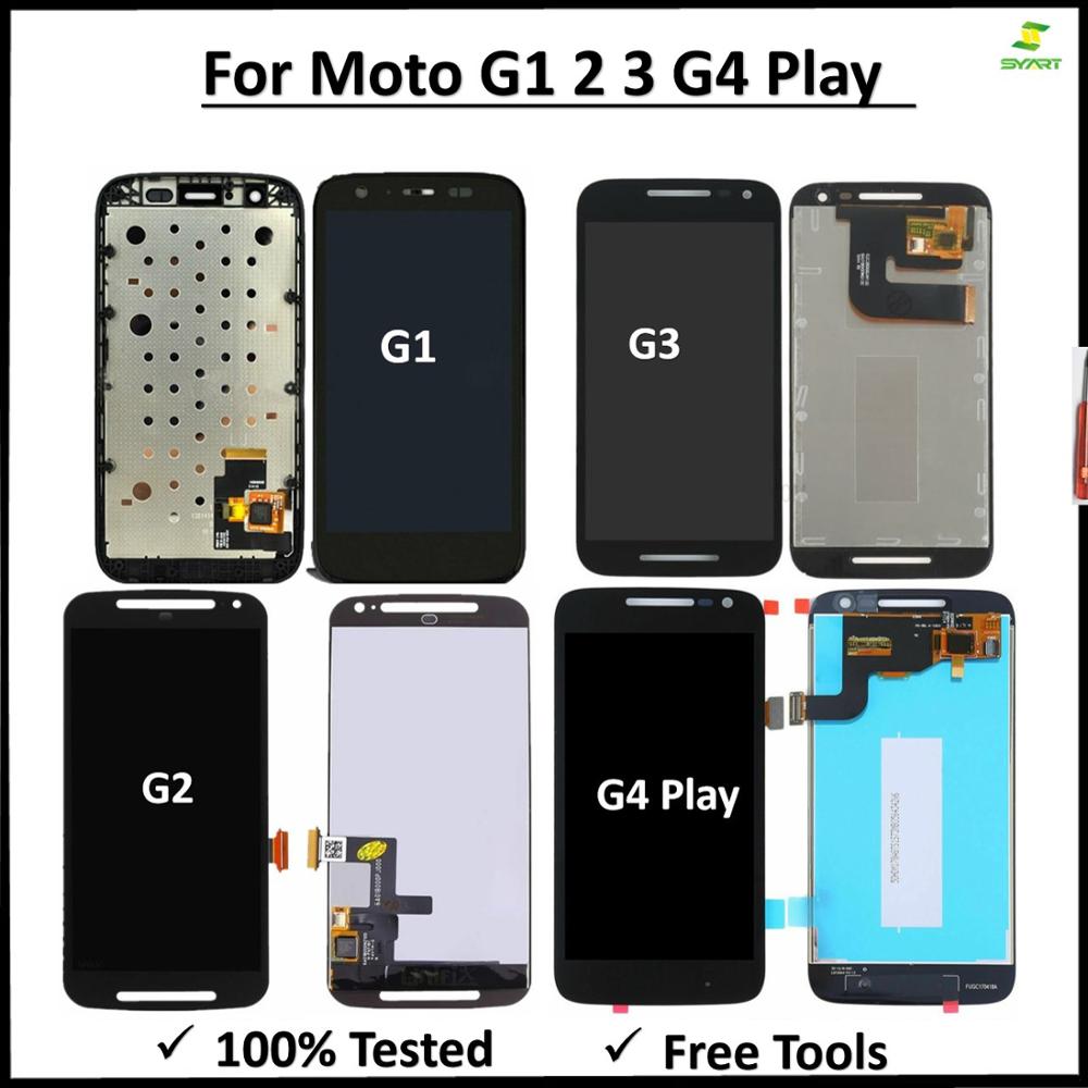 Screen Display Touch Lcd Voor Motorola Moto G G1 XT1032 G2 XT1063 XT1064 G3 XT1544 G4 Spelen XT1601 XT1602 Digitizer vergadering + Frame