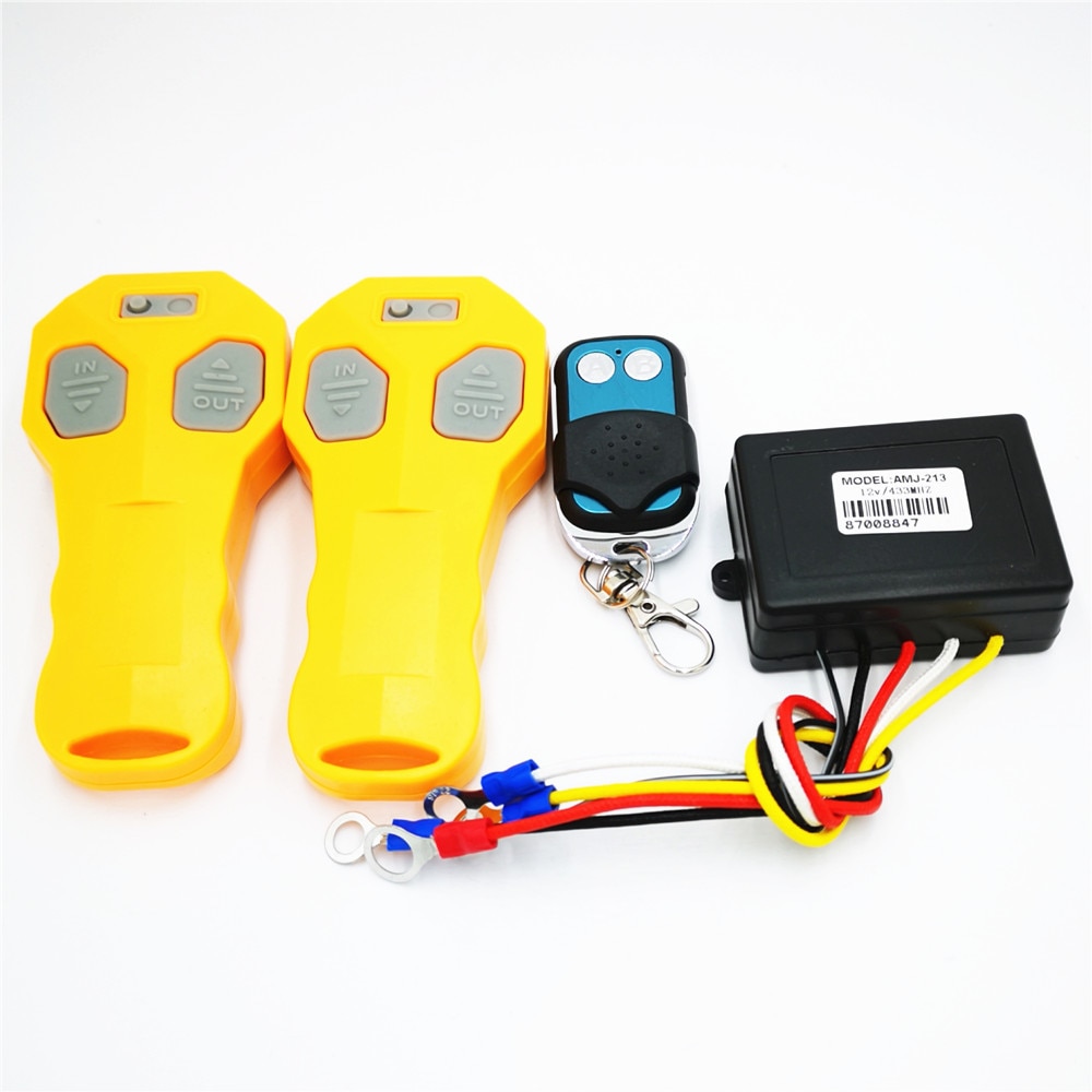 DC12V Universal Car Wireless Winch Remote Control With Three Handset Matched Transmitters