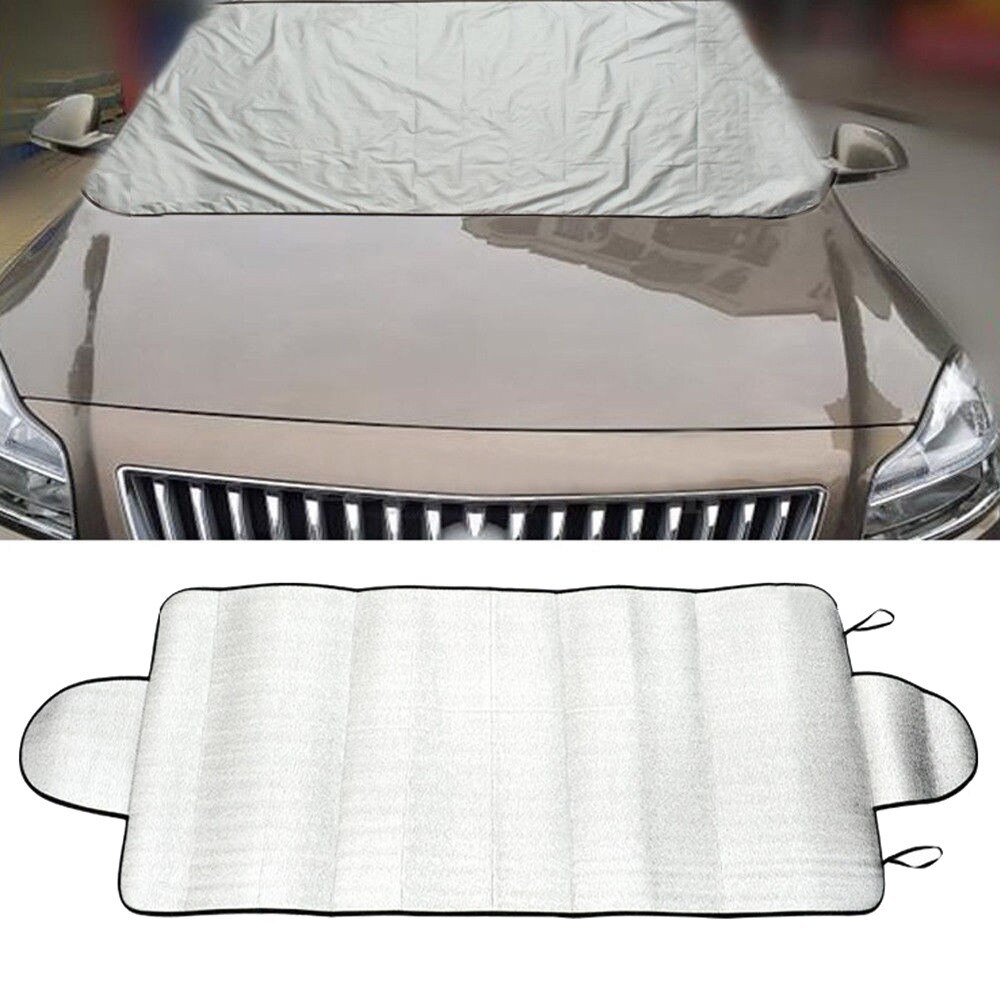 1 pc 150cm x 70cm janela traseira do carro pára-sol pára-sol frente uv proteger refletor sol sombra para a janela do carro cobre sol viseira prata