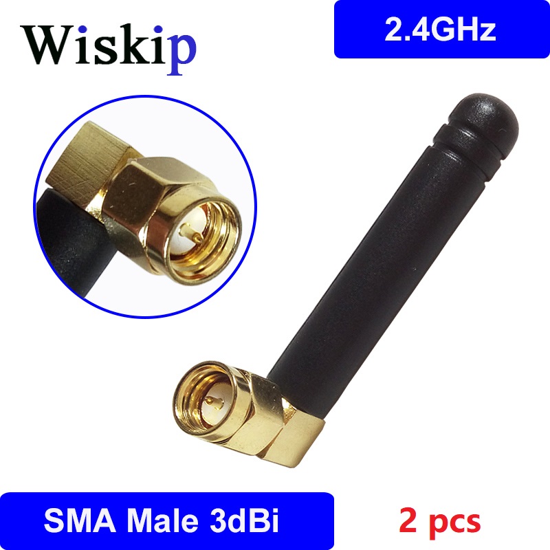 2pcs 2.4GHz antenna wifi SMA Male Connector 3dbi 2.4 ghz antena wi fi Small Size antenne white wi-fi antenas antennas router