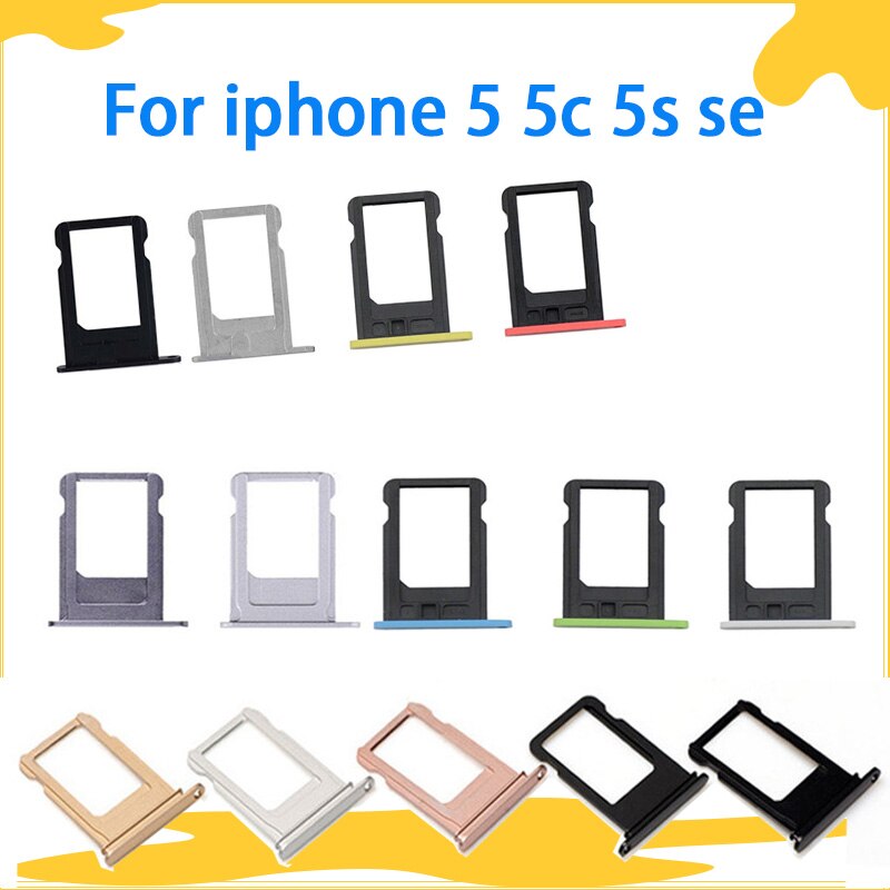 Nano SIM Card Tray Holder For iPhone 5 5c 5s se Replacement SIM Card Holder Adapter Phone Accessor