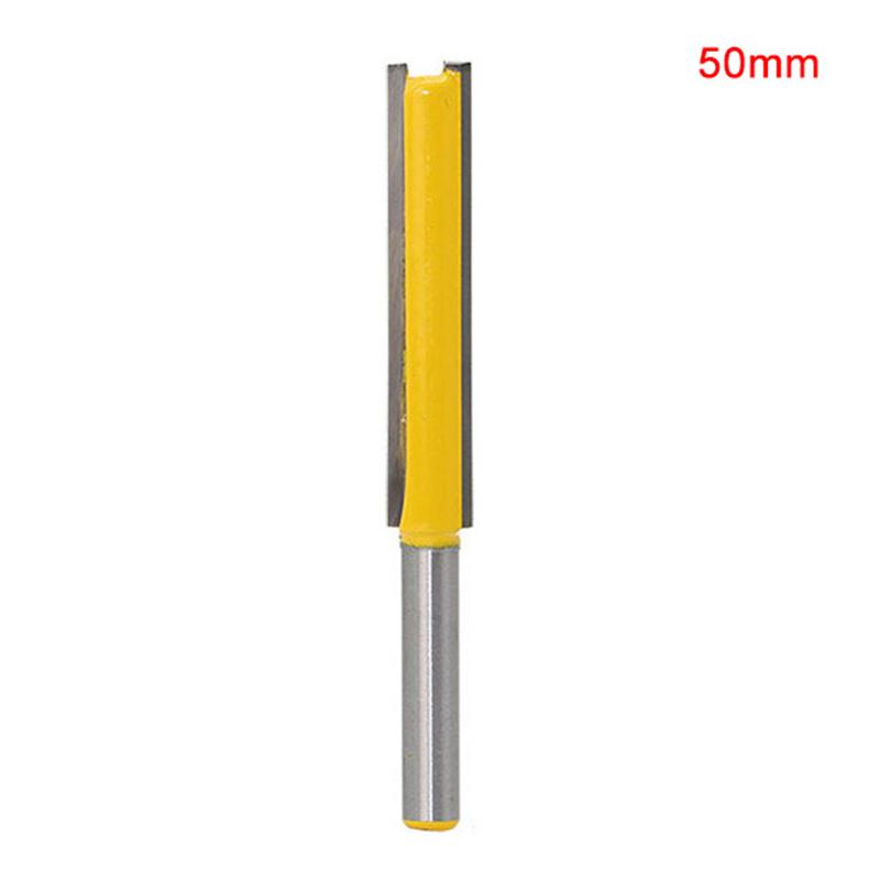1 pièces 1/4 "tige 50/76mm Extra Long affleurant garniture routeur Bit bois fraise outils: 50mm