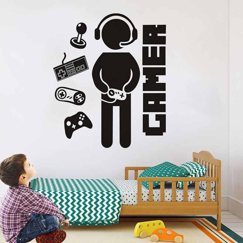 Gamer Decals Voor Jongens Kamer Creatieve Game Muursticker Voor Kinderkamer Jongens Slaapkamer Speelkamer Muur Decor