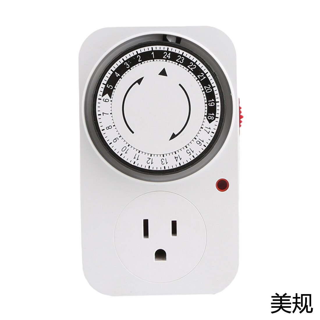 Energy-saving Socket Mechanical Timer Automatic Power Off Home Smart Countdown Switch Socket EU/US/UK Plug: US Plug 125V 15A