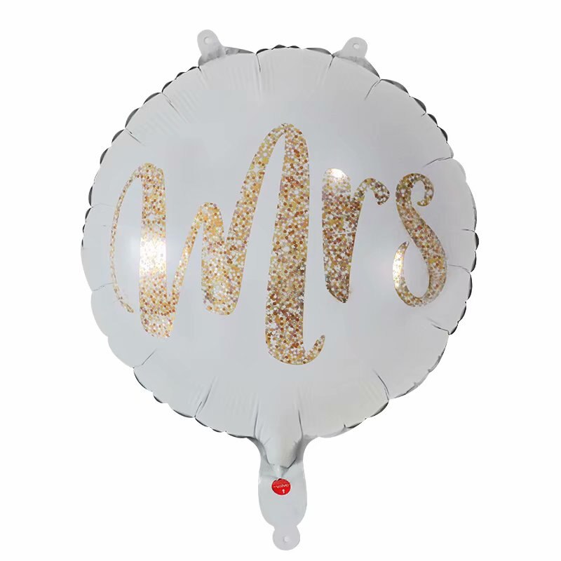 2 uds 18 pulgadas ronda oro blanco brillo impresión Sr. Y Sra. Globos de papel de aluminio de amor de la novia matrimonio decoración de la boda de Día de San Valentín suministros para eventos: Color zafiro profundo