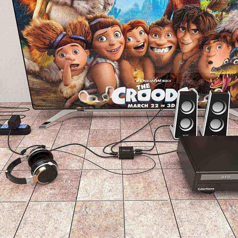 Optische Coax Toslink Digitaal Naar Analoog Converter Rca L/R Stereo Audio Adapter Digitale Fiber Turn Analoge Audio Converter