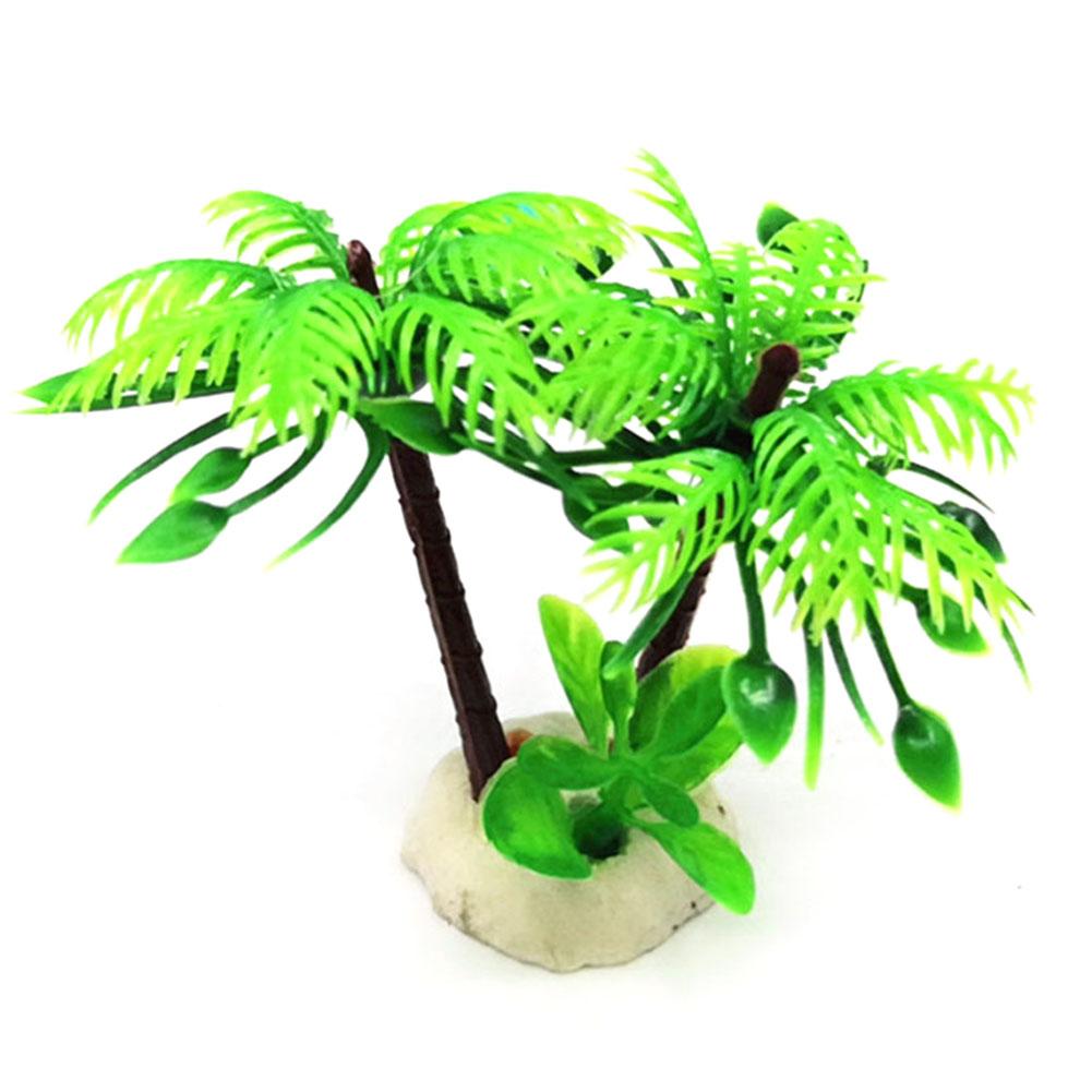 Plastic Simulation Coconut Tree Water Plants Small Coconut Tree Fish Tank Aquariums Landscape