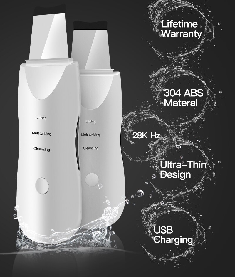 Máquina de limpieza de poros y basura para eliminar puntos negros y piel muerta, equipo portátil blanco y negro