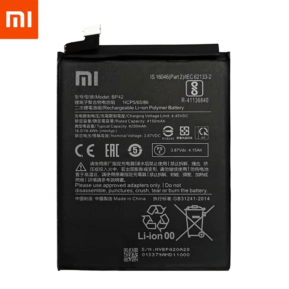 100% Original BP42 Batterie Für Xiaomi Mi 11 Lite BP42 Echtem Ersatz Telefon Batterie Batterien Bateria 4250mAh Mit Werkzeuge