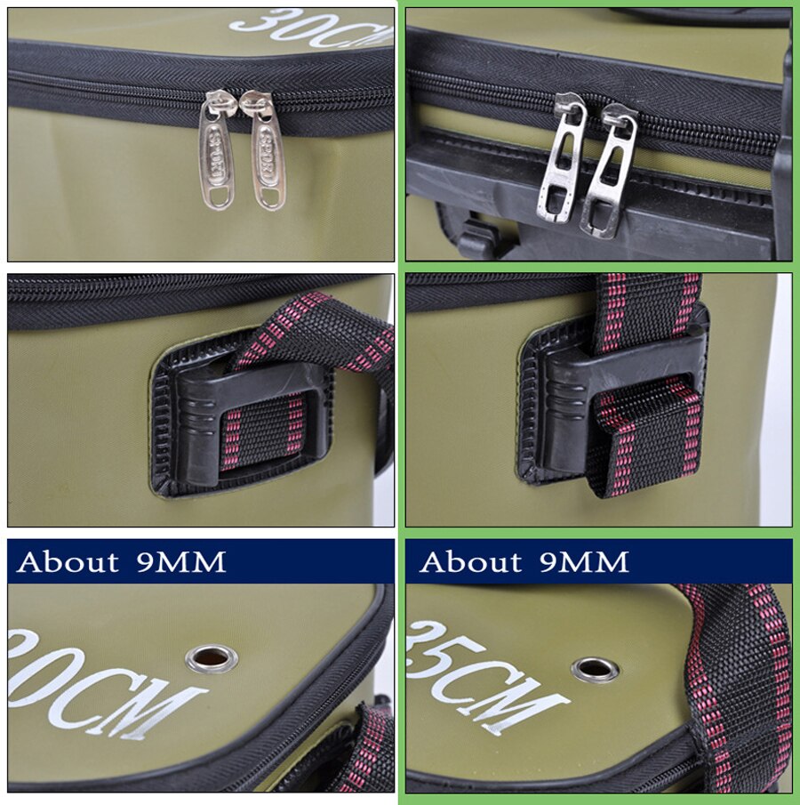 Portable Folding Large Fly fish Bucket EVA material Storage Case Outdoor Fishing Water Tank Tackle Box For Live Fish Accessories
