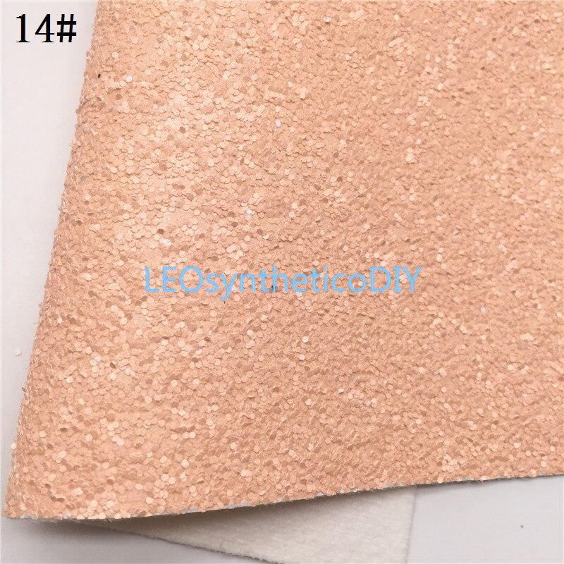 LEOsyntheticoDIY Neon Chunky Glitter Vinyl Fabric Sheet Felt Backing Synthetic Leather Faux Vinil DIY A4 SIZE R033A: 14