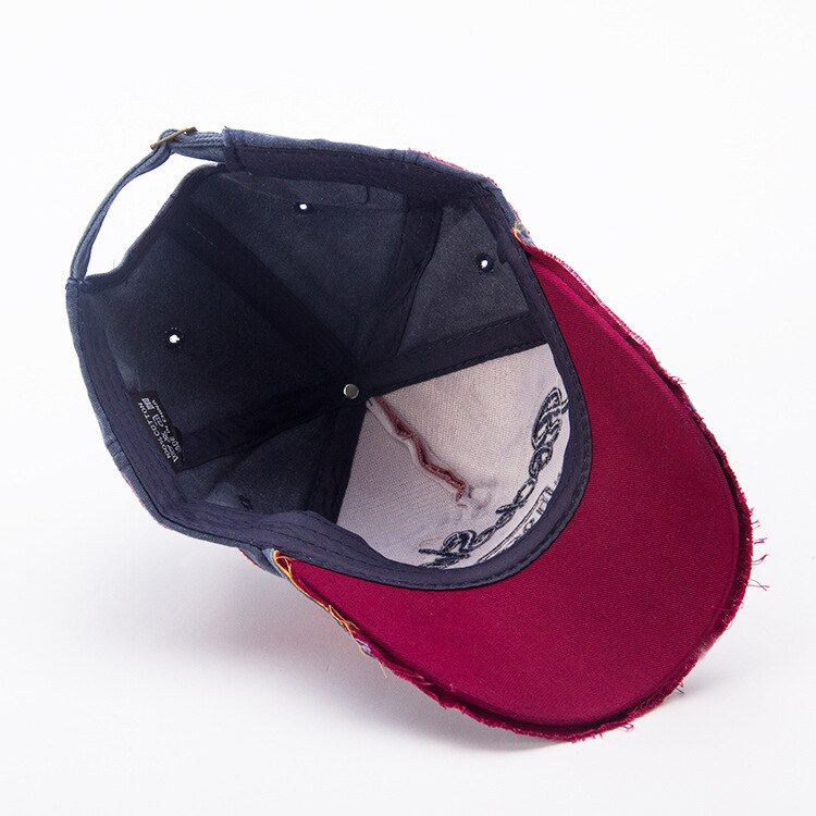 Gorras de béisbol rasgadas para hombre, gorros de sol a la , 1969