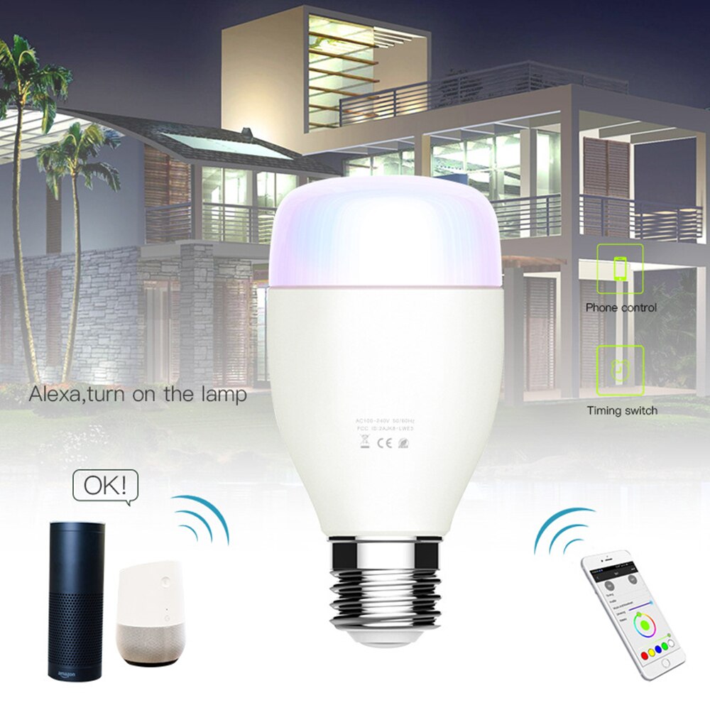Tuya E26/27 Smart Wifi Led Lamp 7/9W Wcrgb Tuya Smart Dimmen Lamp Kleur Veranderen Door muziek Compatibel Met Alexa Google Thuis