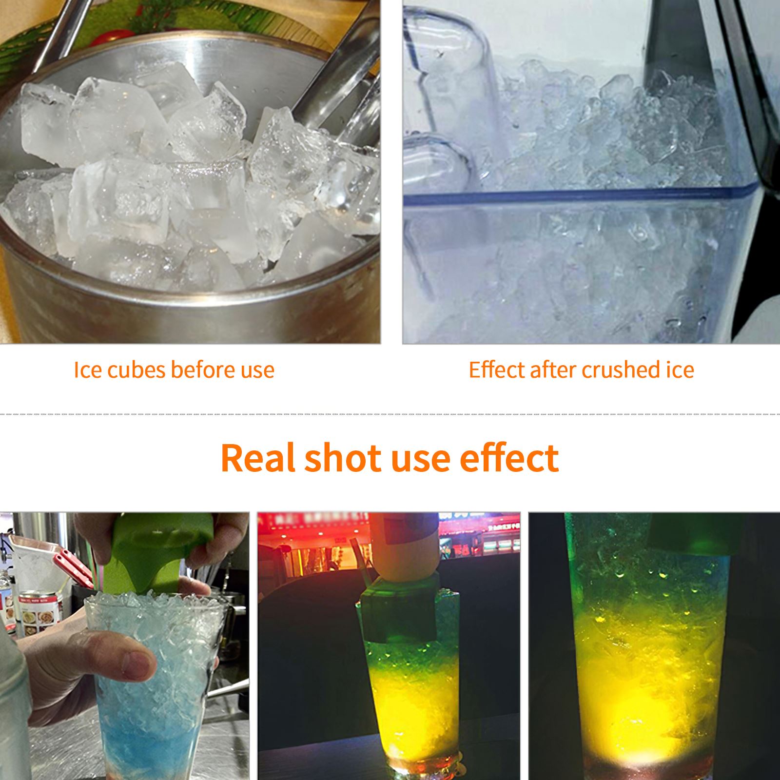 Manual Ice Crusher Snow Cone Machine Hand-Crank Ice Slush Machine Maker with Housing Blade ABS Ice Case for Kitchen Bar