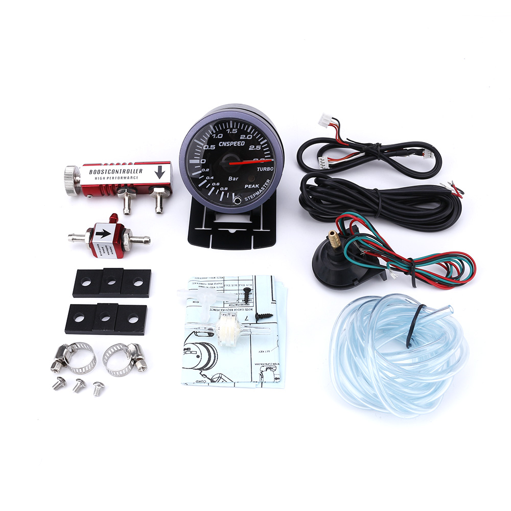 thumbnail image 2 of RESO 52mm Electronic Digital Boost Gauge 0-30 PSI + Red Manual Boost Controller Kit 2 of 5
