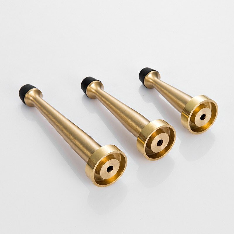 JD Brass Door Stopper Bathroom Door Stop Heavy Duty Floor Wall Mount Bumper Non-magnetic Door Holder Catch Door Hardware