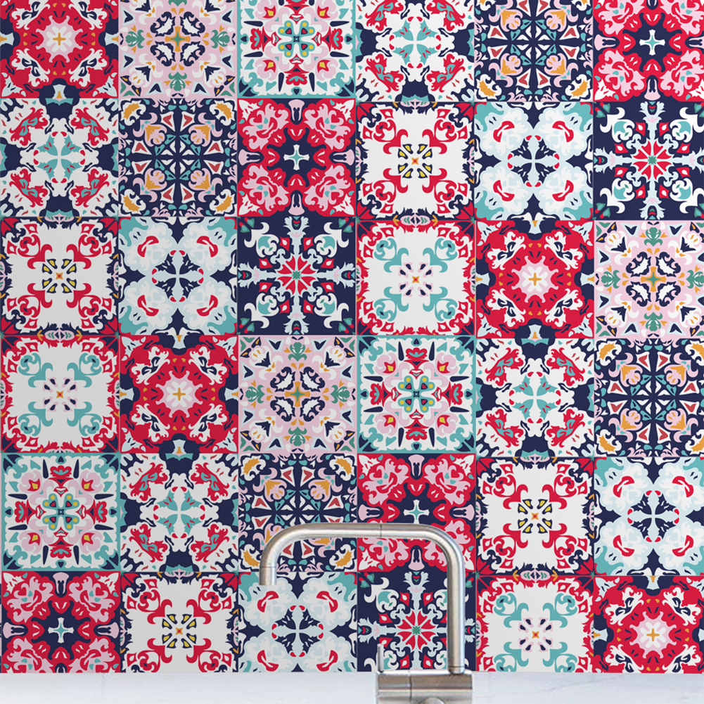 10 sztuk retro płytka PVC naklejki samoprzylepne wzór klasyczny płytki Sztuka przekątna 3D naklejki podłogowe akcesoria dekoracyjne