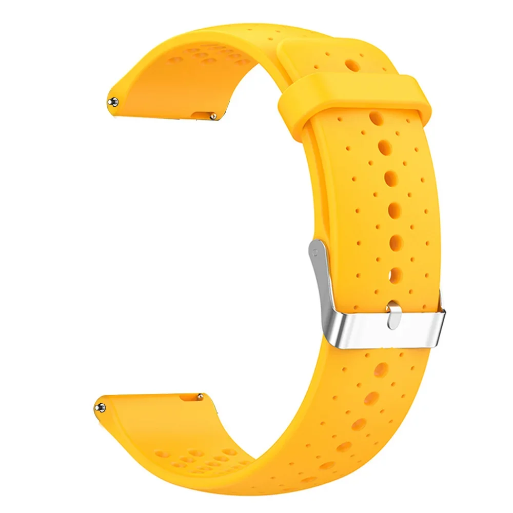 Hengittävä ranneke 20mm amazfit active 2 square/active 44mm -kellolle, gts 4 2 mini/bip 3 pro/gtr 42mm -kellolle, silikoninen urheiluranneke: Oranssi