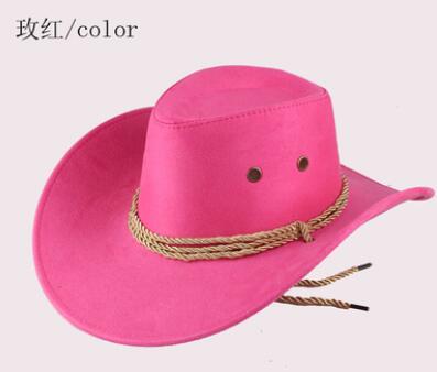 10 pièces/lot Western Cowboy chapeau hommes casquette d'équitation accessoire de large bord chapeau adulte décontracté faux cuir cowboy chapeau: 8