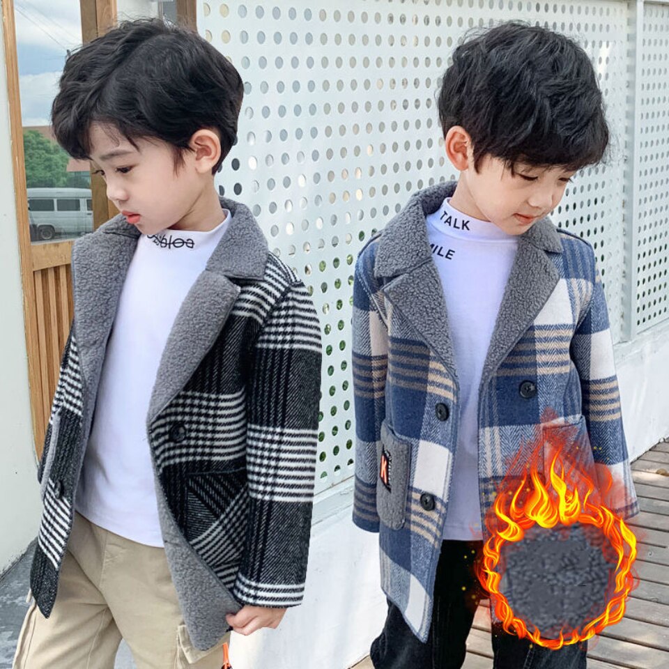 Veste en laine pour enfants, manteau court et – Grandado